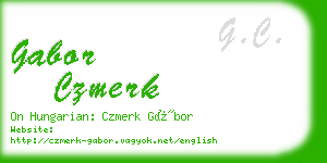 gabor czmerk business card